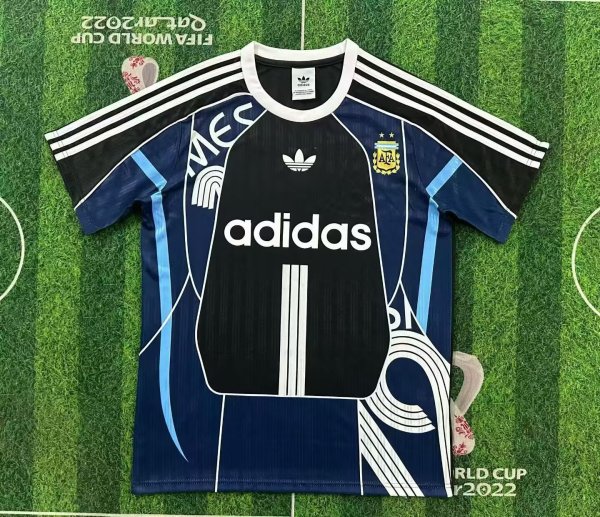 Argentina  Adidas Clover T-shirt Blue 1:1 Quality Soccer Jersey  26-27