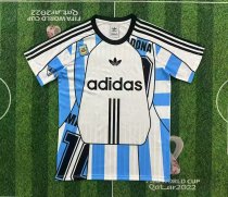 Argentina  Adidas Clover T-shirt Blue 1:1 Quality Soccer Jersey  26-27