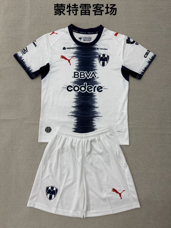Monterrey Away Kids   Fans  1:1 Quality Soccer Jersey  26-27