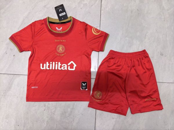 Middlesbrough Home  Kids 1:1 Quality Soccer Jersey  26-27