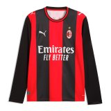 AC Milan Home Fans Long Sleeve 1:1 Quality Soccer Jersey 26-27