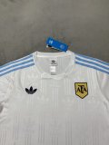 Argentina  Adidas Clover T-shirt White 1:1 Quality Soccer Jersey  26-27