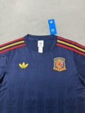spain Adidas Clover T-shirt Blue 1:1 Quality Soccer Jersey  26-27