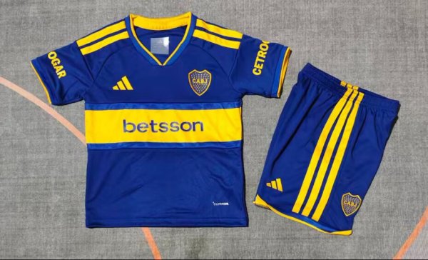 Boca Juniors Home Kids  Fans 1:1 Quality Soccer Jersey  26-27