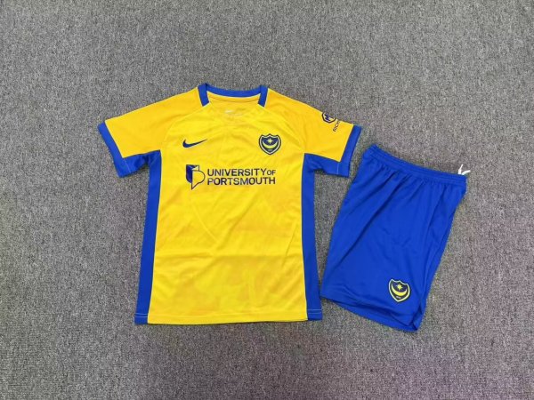 Portsmouth Away kids  1:1 Quality Soccer Jersey 26-27