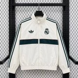 Real Madrid Windbreaker White 1:1 Quality Soccer Jersey 26-27