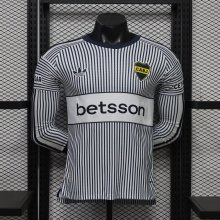 Boca Juniors Away Player Long  Sleeve 1:1 Quality Soccer Jersey  26-27
