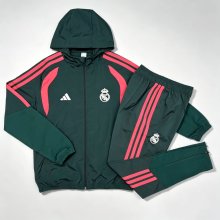 Real Madrid  Windbreaker Sets With pants  Green 1:1 Quality Soccer Jersey  26-27