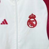 Real Madrid Windbreaker White 1:1 Quality Soccer Jersey 26-27