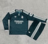 Real Madrid Away Long  Fans Kids 1:1 Quality Soccer Jersey  26-27