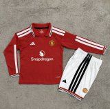 Manchester United  Home Long  Kids Fans 1:1 Quality Soccer Jersey 26-27