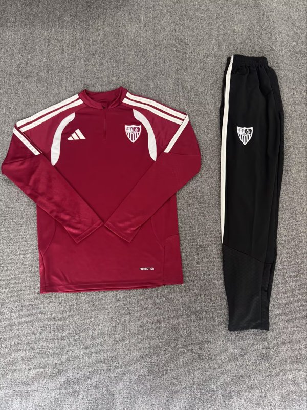 Sevilla  Training Tracksuit Red (Kids And Man 10-2XL)  1:1  26-27