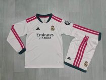 Real Madrid Home  Long  Fans Kids 1:1 Quality Soccer Jersey  26-27