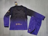 Barcelona Third Away Long Sleeve Kids  Fans 1:1 Quality Soccer Jersey  26-27