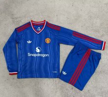 Manchester United  Away Long  Kids Fans 1:1 Quality Soccer Jersey 26-27