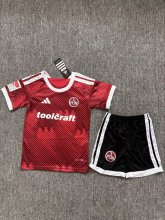 FC Nurnberg Home Kids Fans 1:1 Quality Soccer Jersey  26-27