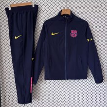 Barcelona  Windbreaker Sets With pants  Black 1:1 Quality Soccer Jersey  26-27