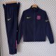 Barcelona  Windbreaker Sets With pants  Black 1:1 Quality Soccer Jersey  26-27