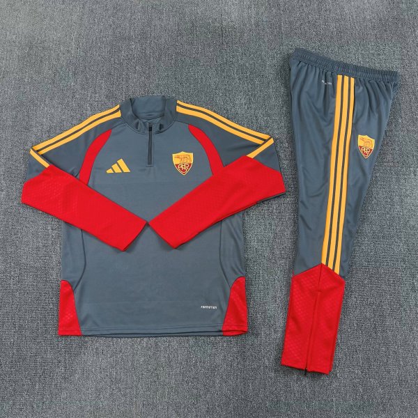 Roma  Training Tracksuit Grey 1:1 Quality  Training Tracksuit Jersey 26-27
