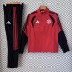 Manchester United   Windbreaker Sets With pants  RED 1:1 Quality Soccer Jersey  26-27