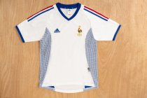 Retro France Away 1:1 Quality Soccer Jersey   2002