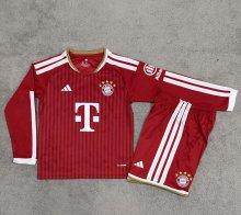 Bayern Munich Home Long Sleeve  Kids Fans 1:1 Quality Soccer Jersey  26-27