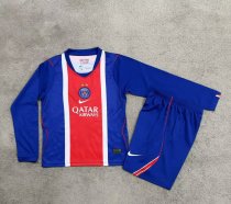 PSG Paris Home Long Sleeve Kids 1:1 Quality Soccer Jersey 26-27