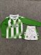 Real Betis Home Kids Long Sleeve  Fans  1:1 Quality Soccer Jersey 26-27