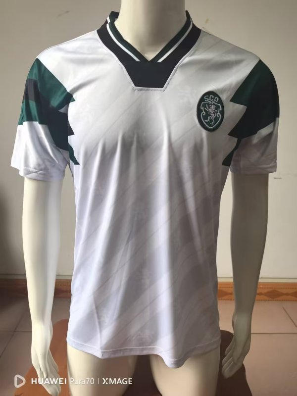 Retro Sporting Lisbon Away  1:1 Quality Soccer Jersey 1990