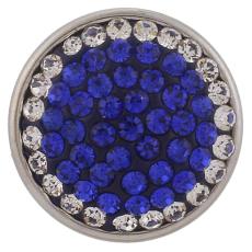18mm blue Sugar snaps Alloy with chunks rhinestones KB2404-AW