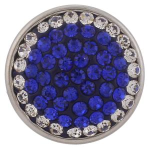 18mm blue Sugar snaps Alloy with chunks rhinestones KB2404-AW