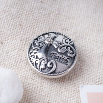 20MM cross faith snaps Antique Silver Plated KB6919 snaps jewelry