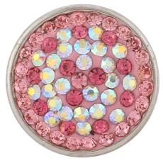 18mm pink Sugar snaps Alloy with chunks rhinestones KB2405-AR snaps jewelry