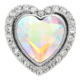 20MM love design snap Silver Plated with  rhinestone KC9922 snaps jewelry