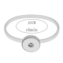 1 buttons snap sliver Stainless steel Bracelet with  snaps jewelry KC0817