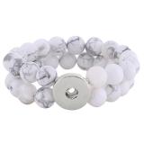 white howlite bracelets Fit 18/20mm snaps chunks