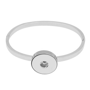 1 buttons snap sliver Stainless steel Bracelet with  snaps jewelry KC0817