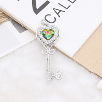 20MM love design snap Silver Plated with  rhinestone KC9920 snaps jewelry