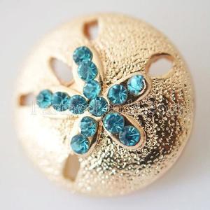 20MM Star snap  Gold Plated with rhinestone KB6225 snaps jewelry