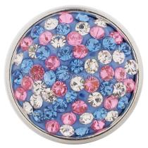 snaps button with blue chunks rhinestones KC2816 snaps jewelry