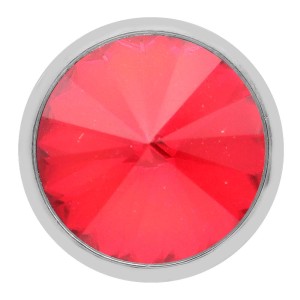 20MM design snap silver Plated with Red rhinestone KC6965 snaps jewelry