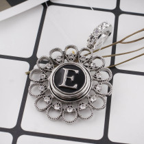 20MM English alphabet-E  snap silver  plated KB1255 with Enamel interchangeable snaps jewelry