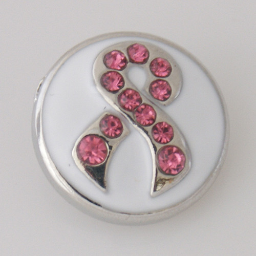 20MM Ribbon snap Silver Plated with rhinestone  KB6118 snaps jewelry