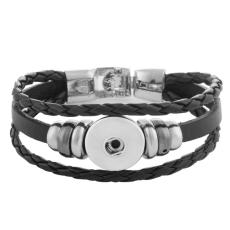 20CM leather bracelets fit 18MM snaps chunks