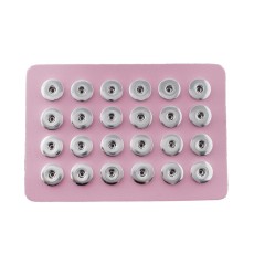 Display of 24 pieces PU leather pink type for 18&20MM snaps chunks