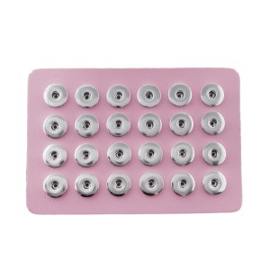 Display of 24 pieces PU leather pink type for 18&20MM snaps chunks