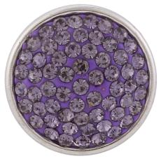18mm Sugar snaps Alloy with purple chunks rhinestones KB2323 snaps jewelry