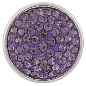 18mm Sugar snaps Alloy with purple chunks rhinestones KB2323 snaps jewelry