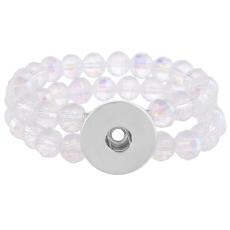 AB glass beads bracelets Fit 18/20mm snaps chunks