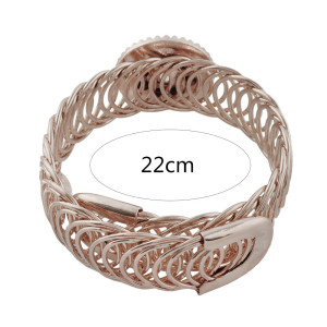 1 button snaps metal rose gold bracelet fit 20mm snaps chunks KC0793